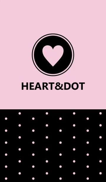 [LINE着せ替え] HEART＆DOT -BLACK＆PINK-の画像1