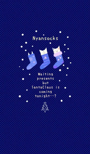 [LINE着せ替え] Nyansocks-navy-の画像1