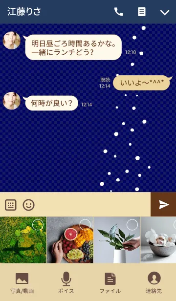 [LINE着せ替え] Nyansocks-navy-の画像4