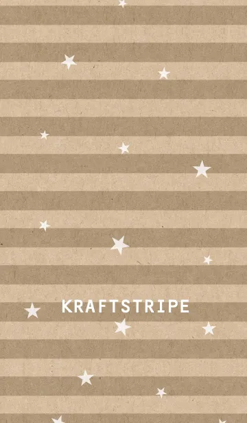 [LINE着せ替え] クラフト紙にストライプ星の画像1