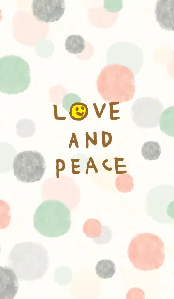 [LINE着せ替え] ラブ アンド ピース-水彩水玉2-の画像1