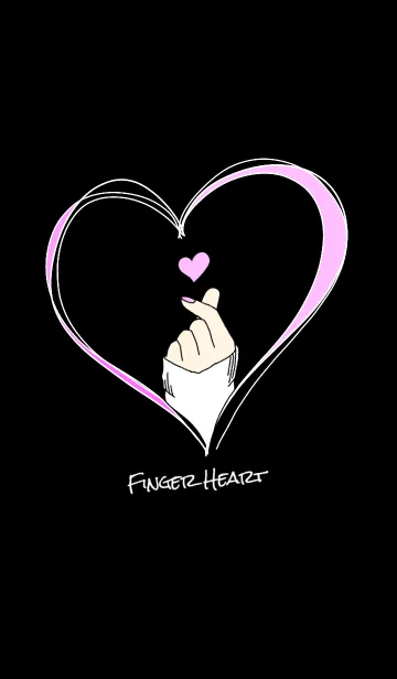 [LINE着せ替え] Finger Heart Ver.1の画像1