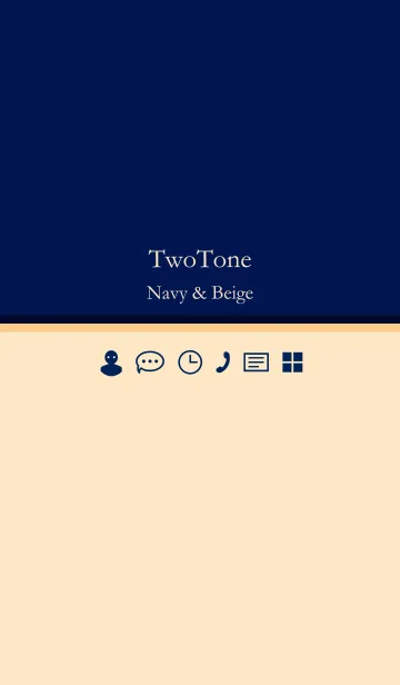 [LINE着せ替え] TwoTone ネイビー ＆ ベージュ*の画像1