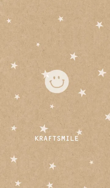 [LINE着せ替え] クラフト紙とにこちゃん＆星の画像1