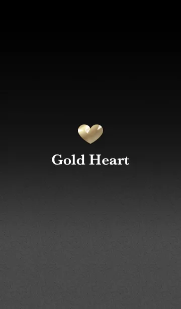 [LINE着せ替え] ゴールドハート(黒)の画像1
