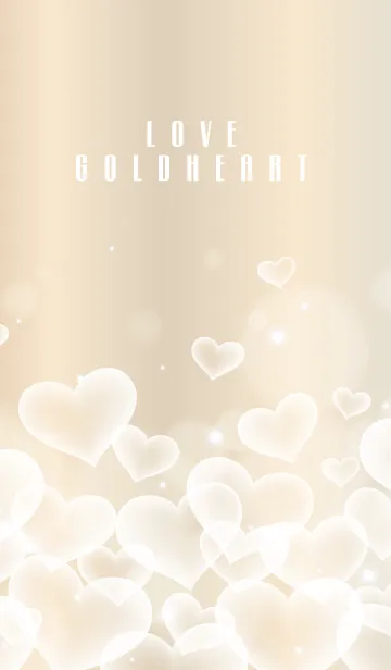 [LINE着せ替え] LOVE GOLD HEARTの画像1