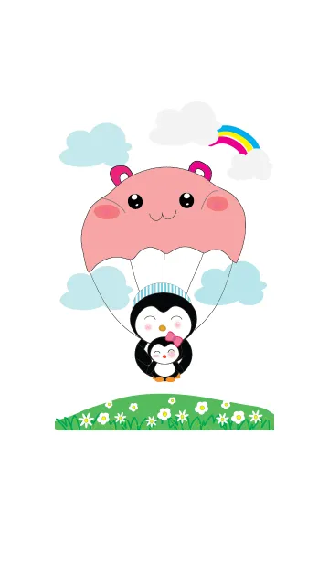 [LINE着せ替え] Cute Penguin v2の画像1