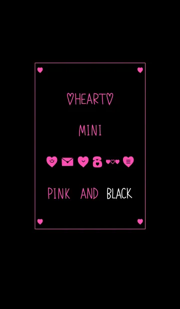 HEART MINI PINK AND BLACKの着せ替えメイン画像