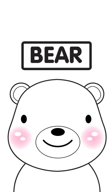 [LINE着せ替え] Simple Cute White bear(jp)の画像1