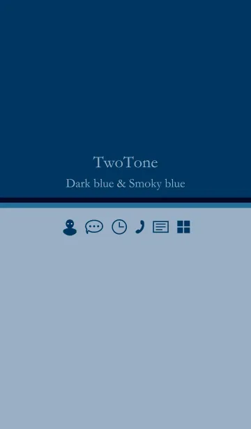 [LINE着せ替え] TwoTone ダークブルー ＆ スモーキーブルー*の画像1