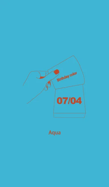 [LINE着せ替え] 誕生日色 7月4日 シンプルの画像1