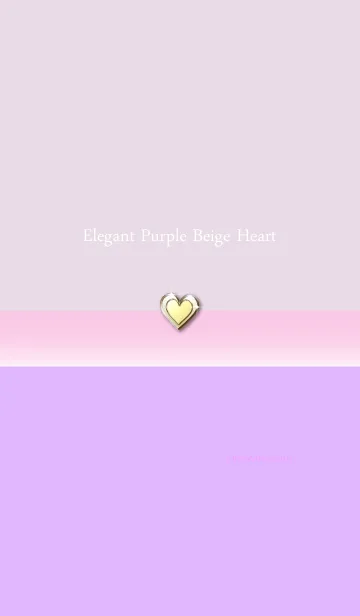 [LINE着せ替え] エレガント パープル ベージュ ハートの画像1