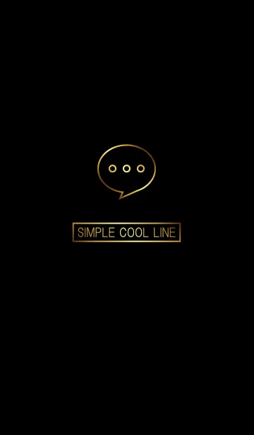 [LINE着せ替え] Simple Cool line Golden Themeの画像1