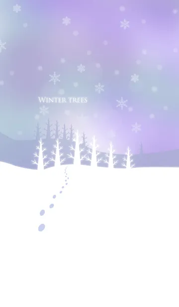 [LINE着せ替え] 冬木立 ～パープル～の画像1