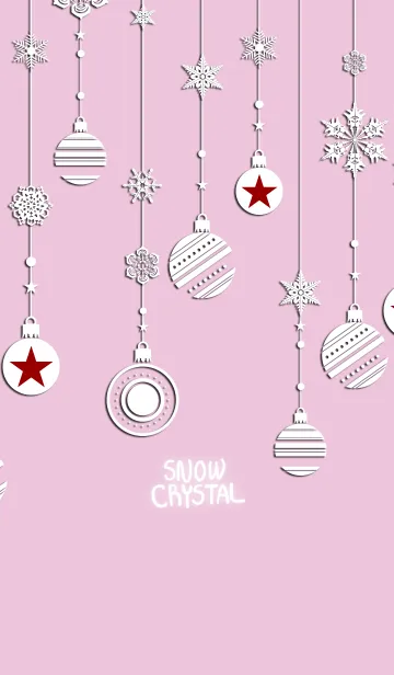 [LINE着せ替え] snow crystal_057_pink2 ballの画像1