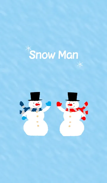 [LINE着せ替え] スノーマン（雪だるま）の画像1