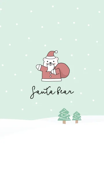 [LINE着せ替え] Santa bear in Christmasの画像1