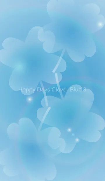 [LINE着せ替え] Happy Days Clover Blue 3の画像1