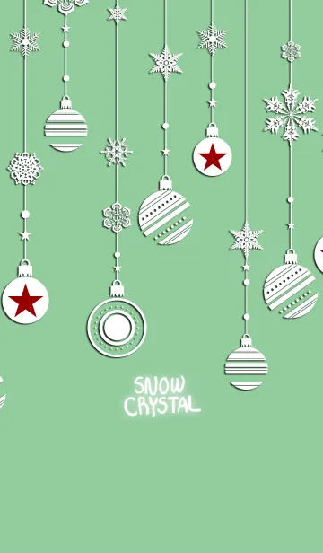 [LINE着せ替え] snow crystal_055_green ballの画像1