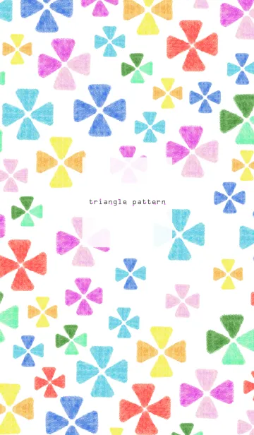 [LINE着せ替え] 三角パターン10-水彩画-の画像1