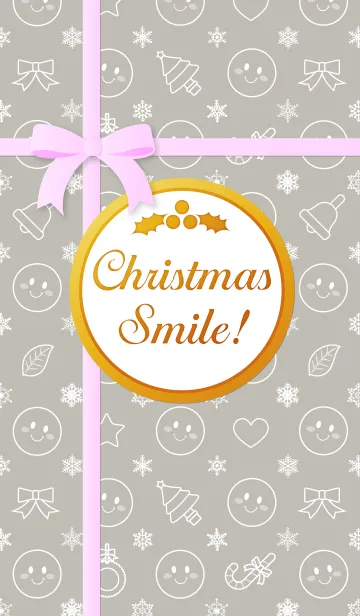 [LINE着せ替え] Christmas Smile "Gray Version"の画像1