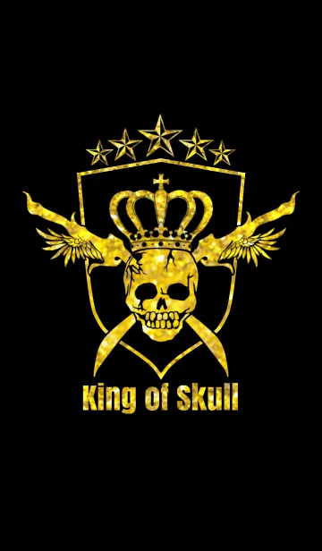 [LINE着せ替え] ♥ペア♥King of skull Gold Ver.の画像1
