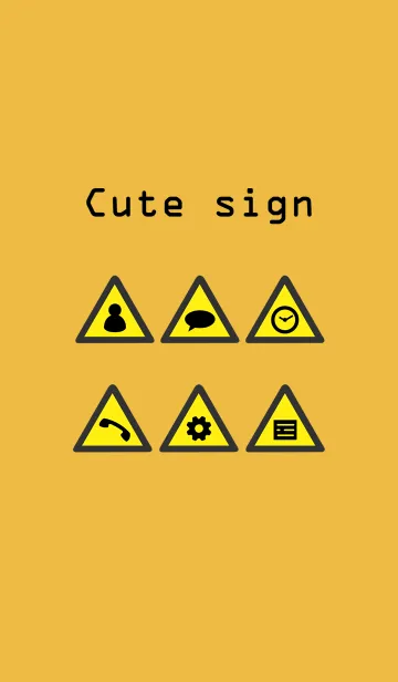 [LINE着せ替え] 最小限のイエローサインの画像1