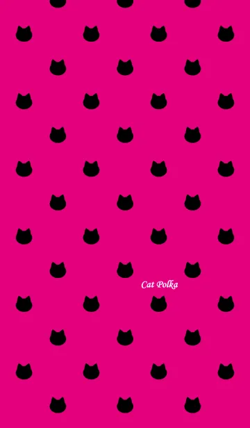 Cat Polka[Black and Pink]の着せ替えメイン画像