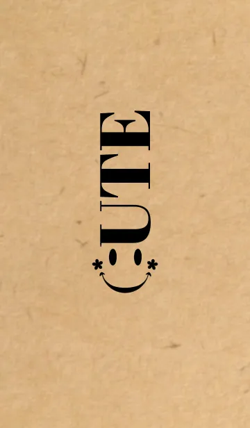 [LINE着せ替え] CUTE SMILE Craft x Blackの画像1