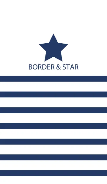 [LINE着せ替え] BORDER ＆ STAR -Navy-の画像1