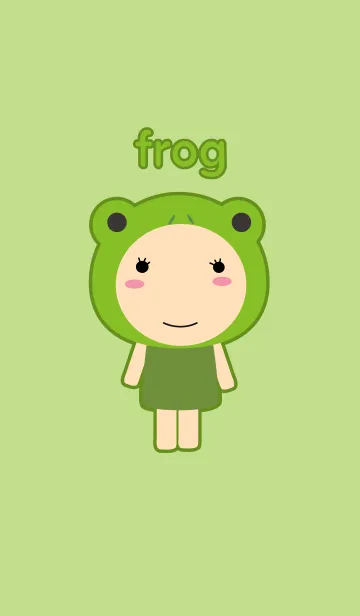 [LINE着せ替え] Simple Girl Frog theme(jp)の画像1