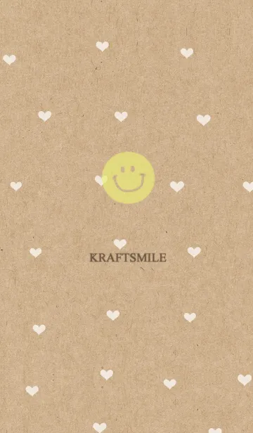 [LINE着せ替え] クラフト紙とハートスマイルの画像1