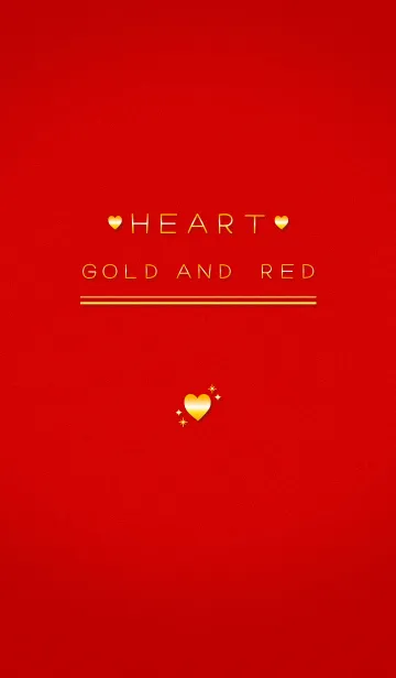[LINE着せ替え] HEART GOLD AND REDの画像1