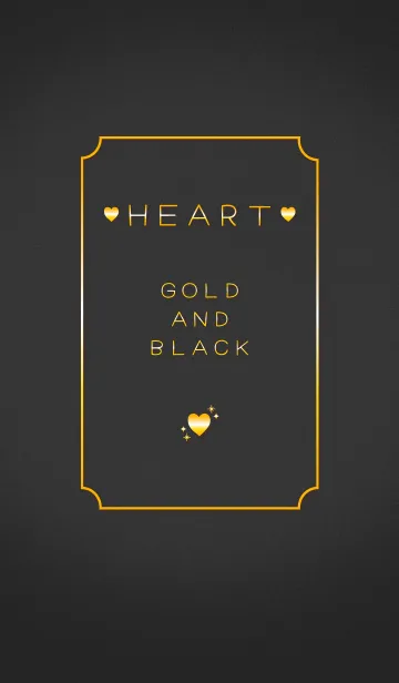 [LINE着せ替え] HEART GOLD AND BLACKの画像1