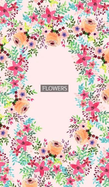 [LINE着せ替え] water color flowers_383の画像1