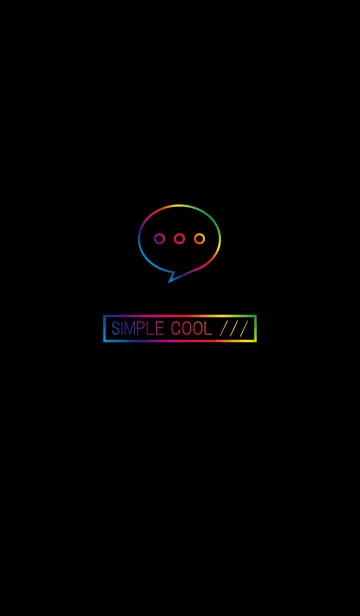 [LINE着せ替え] Simple Cool line Rainbow Themeの画像1