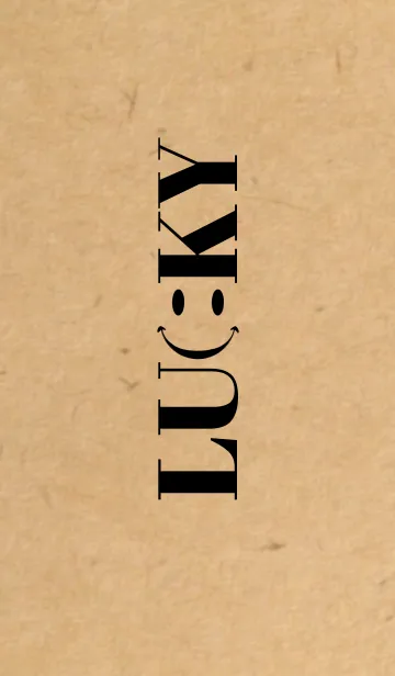 [LINE着せ替え] LUCKY SMILE Craft x Blackの画像1