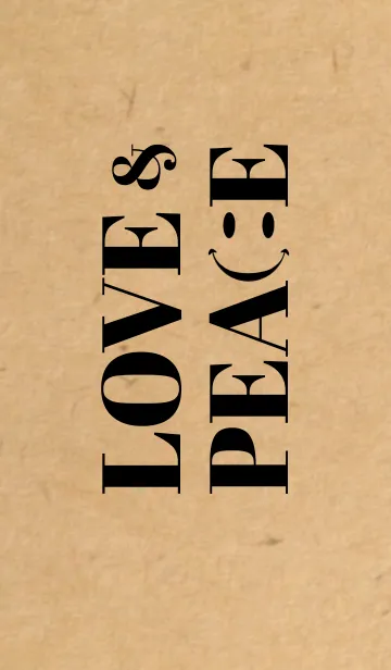 [LINE着せ替え] LOVE ＆ PEACE SMILE Craft x Blackの画像1