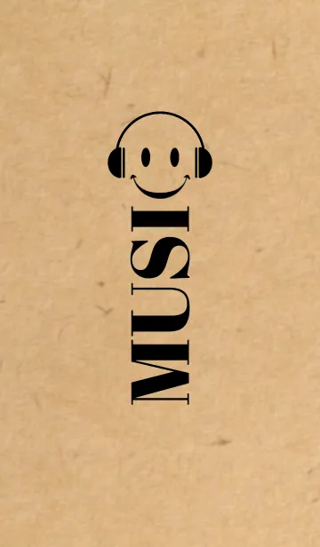 [LINE着せ替え] MUSIC SMILE Craft x Blackの画像1