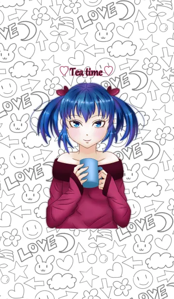 [LINE着せ替え] Relaxing tea timeの画像1