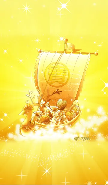 [LINE着せ替え] 豊かな実りと大きな財運を招く金の宝船の画像1