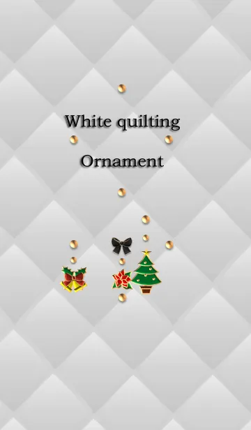 [LINE着せ替え] 白キルティング(オーナメント)の画像1