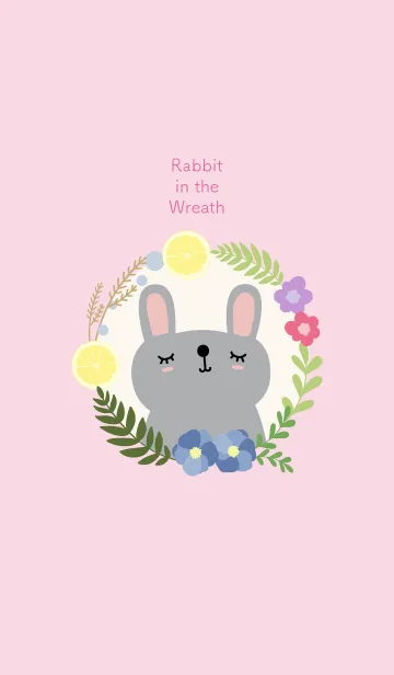 [LINE着せ替え] Rabbit In the wreathの画像1