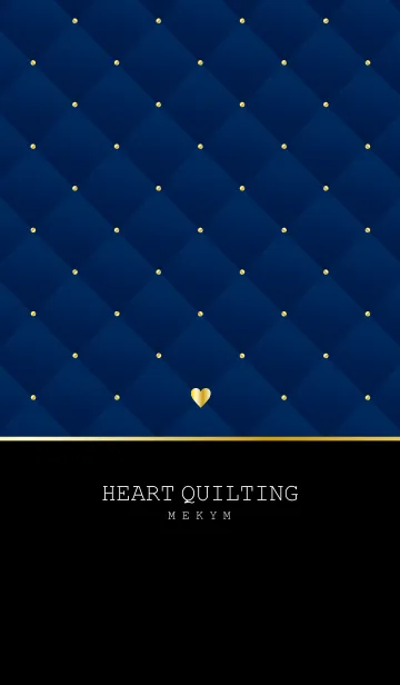 [LINE着せ替え] HEART QUILTING -NAVY-の画像1