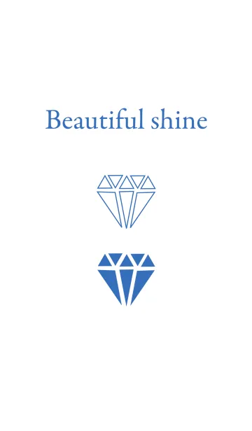 [LINE着せ替え] シンプルなブルーダイヤモンドの画像1