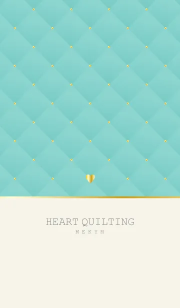[LINE着せ替え] HEART QUILTING -EMERALD-の画像1