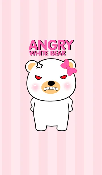 [LINE着せ替え] Angry White Bear Icon Theme(jp)の画像1