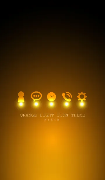 [LINE着せ替え] ORANGE LIGHT ICON THEMEの画像1