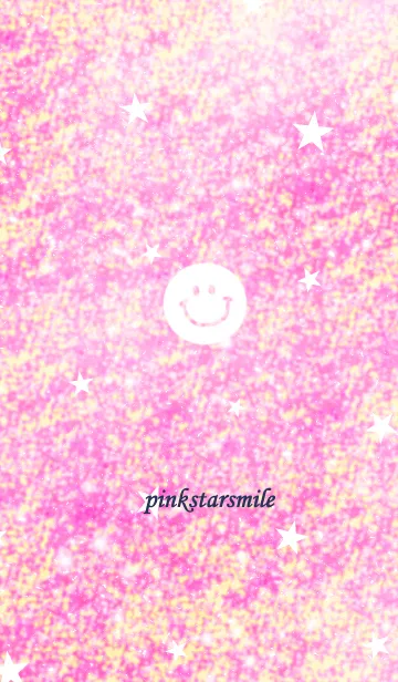 [LINE着せ替え] ピンクと星＆にこちゃんの画像1