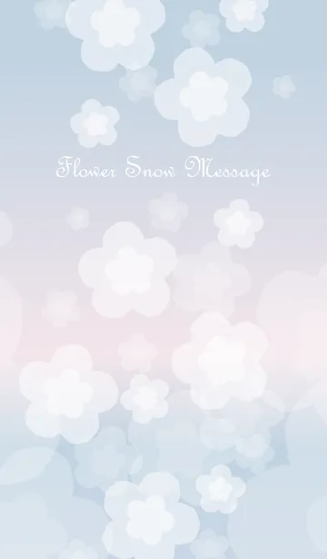 [LINE着せ替え] Flower Snow Messageの画像1